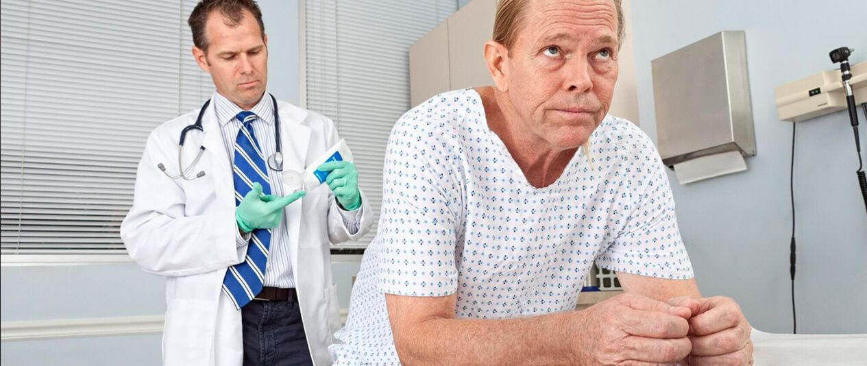 Prostatitis therapy at the doctor's reception